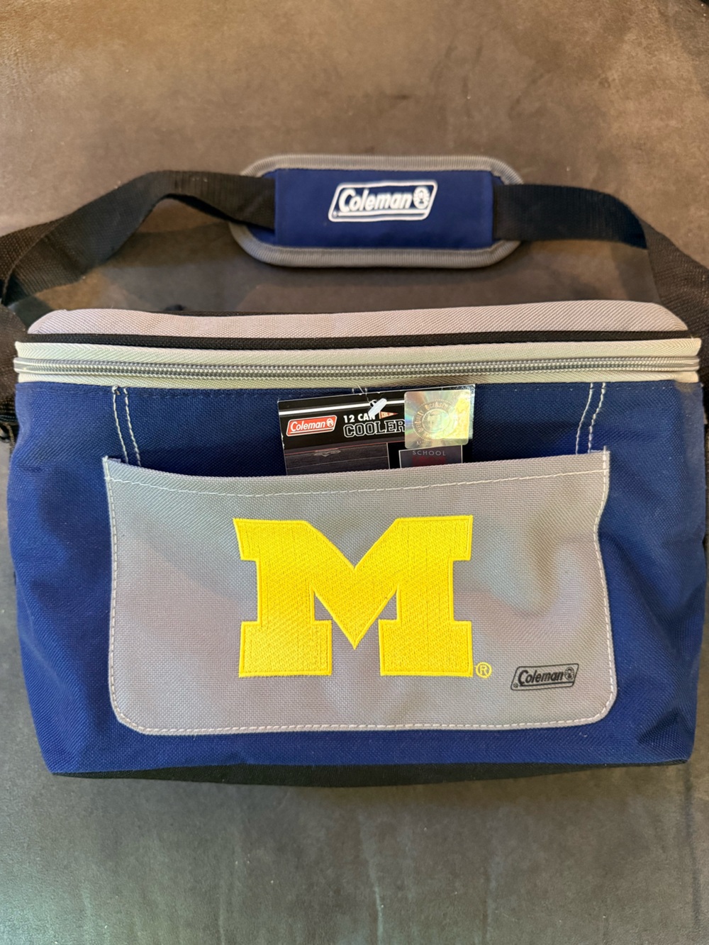 NWT Coleman University of Michigan Wolverines Softsided Cooler Holds 12 Cans